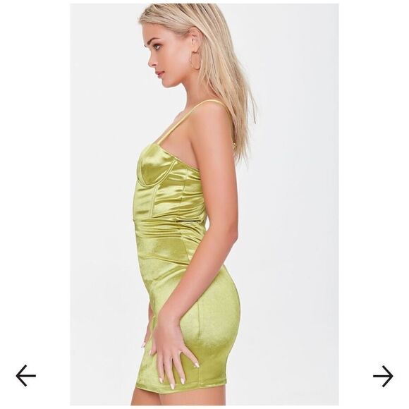 ⭐️FOREVER 21 Satin Bodycon Mini Dress⭐️ - Picture 3 of 10